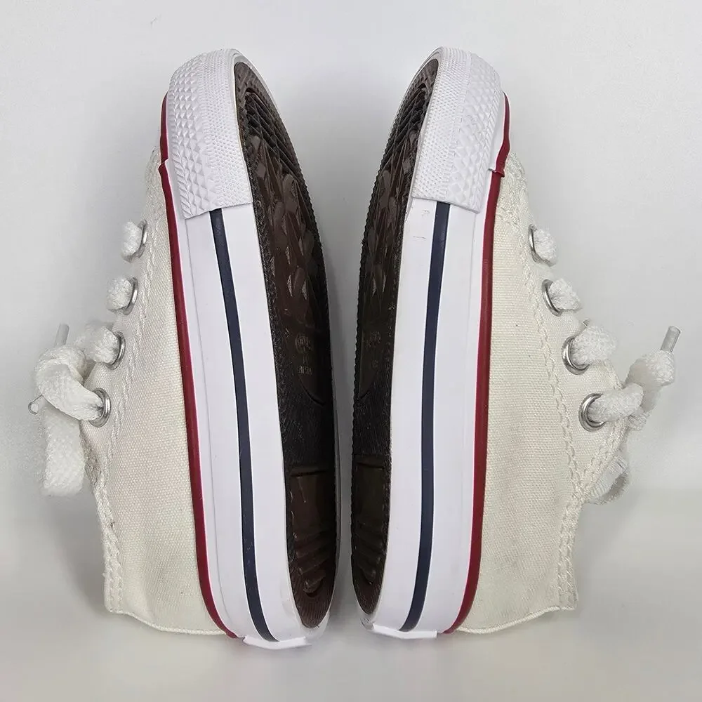 CONVERSE ALL STAR CLASSIC LOW-TOP INFANT SHOES – SIZE 4 – CREAM CANVAS